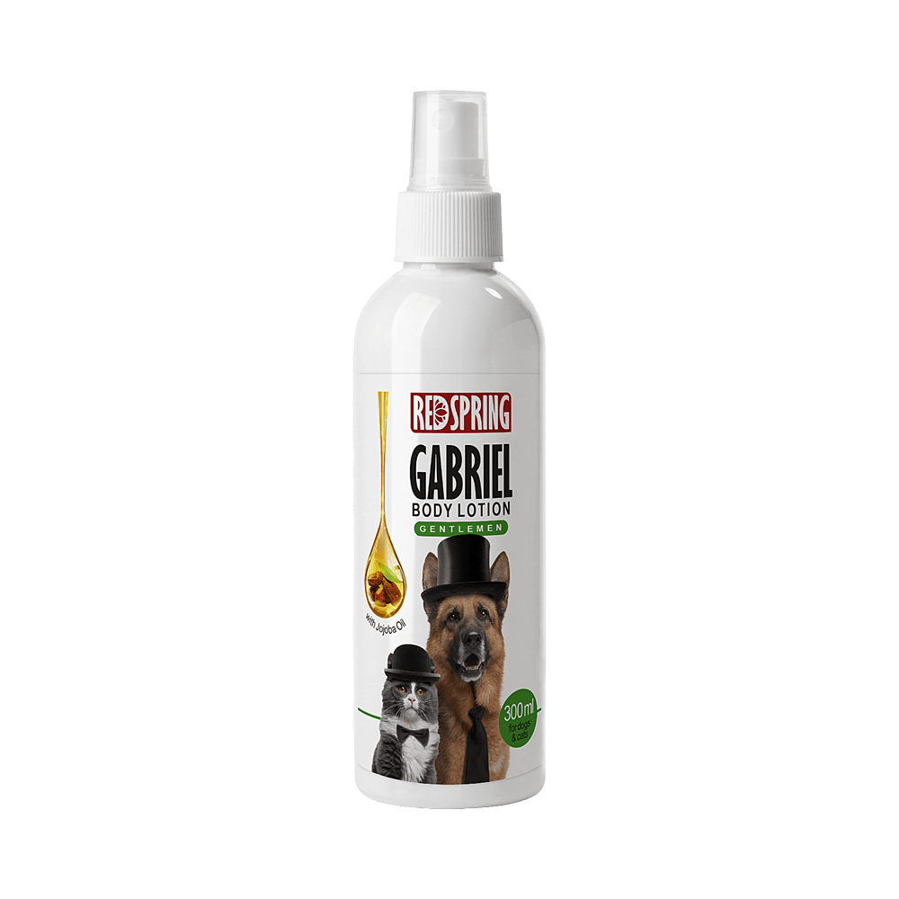 لوسیون بدن گابریل برای سگ و گربه‌های جنتلمن با روغن جوجوبا، نرم‌کننده و مرطوب‌کننده پوست و مو | پت گوگولی