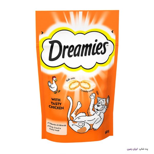 تشویقی گربه دریمیز طعم مرغ پت گوگولی تشویقی گربه دریمیز طعم مرغ پت گوگولی
