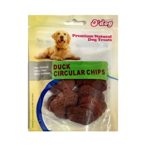 تشویقی سگ او داگ مدل Duck Circular Chips با طعم مرغابی به شکل چیپس دایره‌ای | پت گوگولی