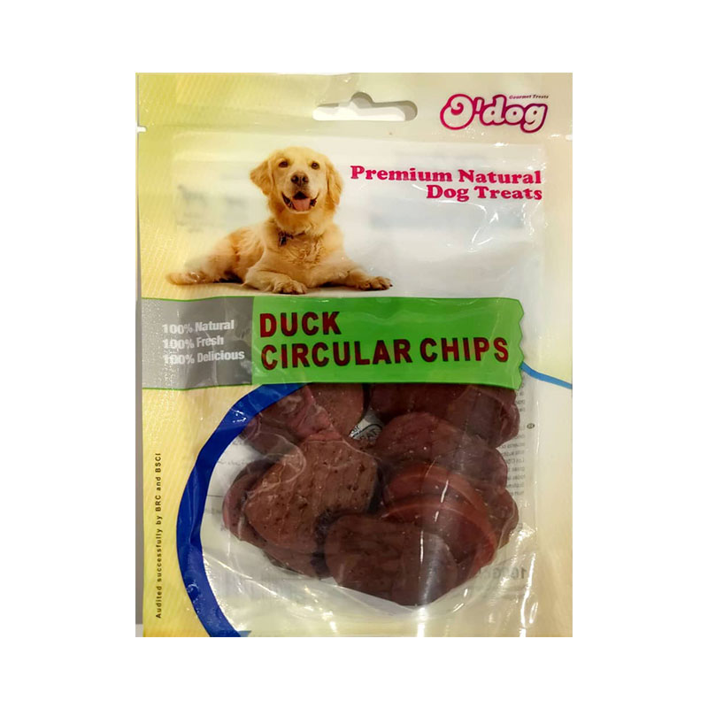 تشویقی سگ او داگ مدل Duck Circular Chips با طعم مرغابی به شکل چیپس دایره‌ای | پت گوگولی