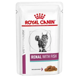 غذای پوچ گربه رویال کنین مدل Renal with Fish مخصوص مراقبت از کلیه‌ها | پت گوگولی