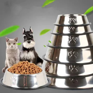 ظرف استیل آب و غذا سگ و گربه مدل پنجه پت گوگولی