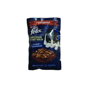 پوچ گربه فلیکس طعم گوشت تکه‌ای در سس وزن 75 گرم Felix Meaty Chunks in Gravy | پت گوگولی petGoogooli.com