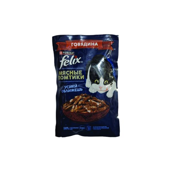 پوچ گربه فلیکس طعم گوشت تکه‌ای در سس وزن 75 گرم Felix Meaty Chunks in Gravy | پت گوگولی petGoogooli.com
