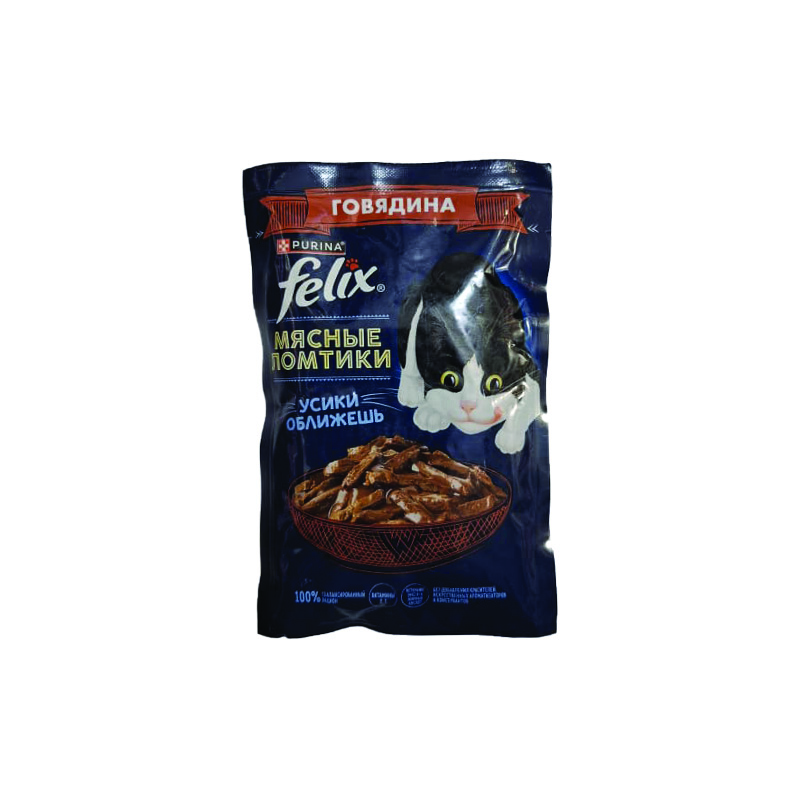 پوچ گربه فلیکس طعم گوشت تکه‌ای در سس وزن 75 گرم Felix Meaty Chunks in Gravy | پت گوگولی petGoogooli.com