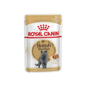 پوچ گربه رویال کنین مدل بریتیش شورت هیر Royal Canin British Shorthair وزن 85 گرم خرید از پت گوگولی petGoogooli.com