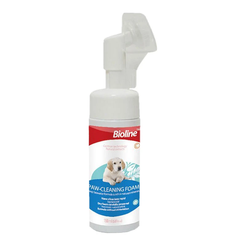 فوم تمیزکننده پنجه سگ بایولاین – پاک‌کننده بدون آب Paw-Cleaning (150ml)