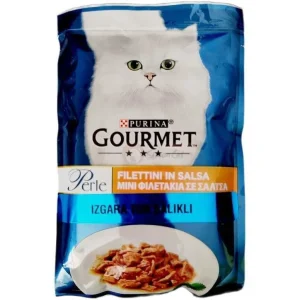 پوچ گربه گورمت پرل طعم ماهی دریایی و تن