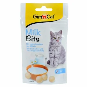 تشویقی گربه جیم کت مدل Milk Bits طعم شیر وزن ۴۰ گرم