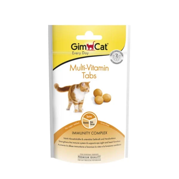 قرص مولتی ویتامین گربه جیم کت مدل Multi-Vitamin Tabs طعم شیر وزن ۴۰ گرم قرص مولتی ویتامین گربه جیم کت مدل Multi-Vitamin Tabs طعم شیر وزن ۴۰ گرم